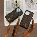 Iphone 16 Lv Case 15 14 13 12 Pro Max Plus Crossbody Wallet