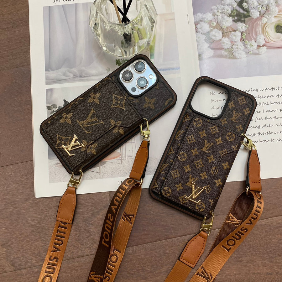 Iphone 16 Lv Case 15 14 13 12 Pro Max Plus Crossbody Wallet / 18 Pro / 18 Pro Max