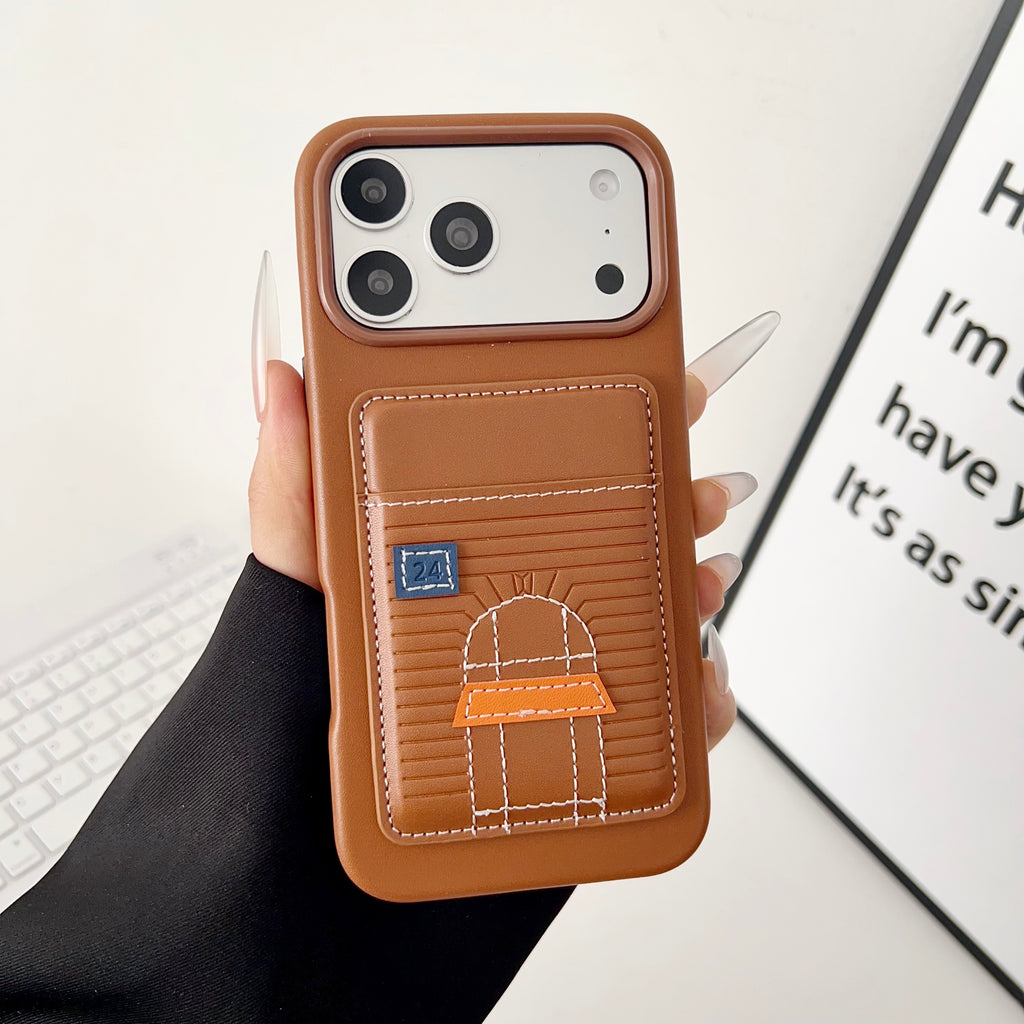 Card Holder Hermes Iphone Case 13-17 / Pro / Pro Max