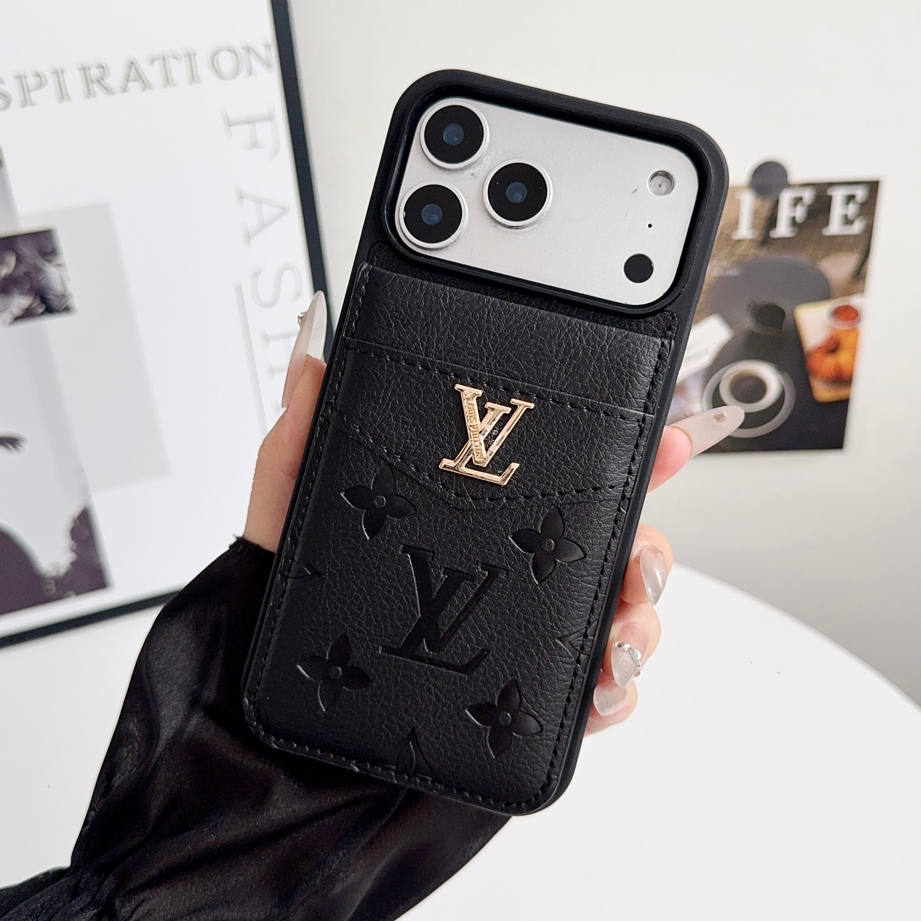 Folding Card Holder Louis V Iphone Case 12/13/14/15/16/17/Pro/Pro Max/ Plus/Air