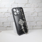 Chrome Hearts Iphone Case For 11 12 13 14 15 Pro Max Plus Series Chain Charm