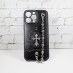 Chrome Hearts Iphone Case For 11 12 13 14 15 Pro Max Plus Series Chain Charm
