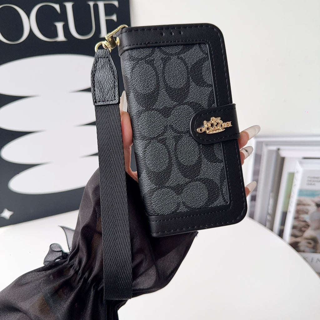 Coach Canvas Print Wallet Case Iphone 17/Pro/Pro Max/Air