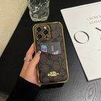 Coach Luxury Phone Case Card Holder Iphone 12 13 14 15 16 Pro Max Plus