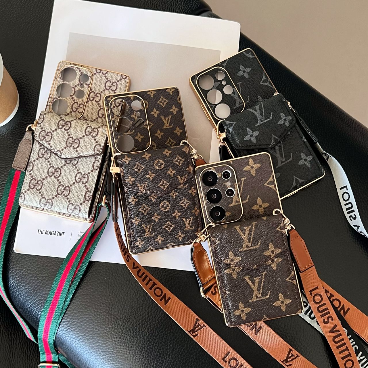 Crossbody Lv Style Samsung Galaxy Phone Case S22-S25 Ultra Plus
