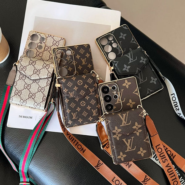 Crossbody Lv Style Samsung Galaxy Phone Case S22-S25 Ultra Plus