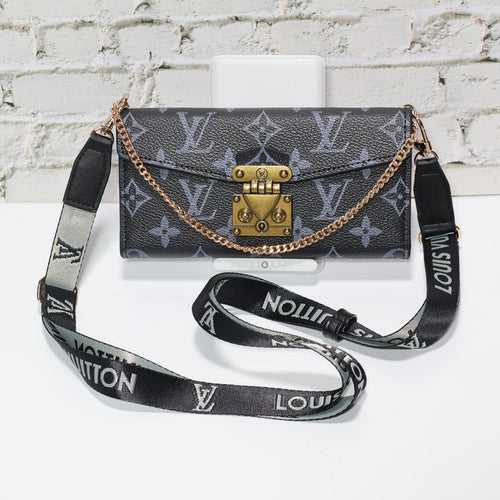 Crossbody Lv Wallet Case Iphone 17 Series Black Monogram