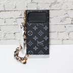 Crossbody Lv Wallet Case Iphone 17 Series Black Monogram