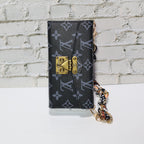 Crossbody Lv Wallet Case Iphone 17 Series Black Monogram