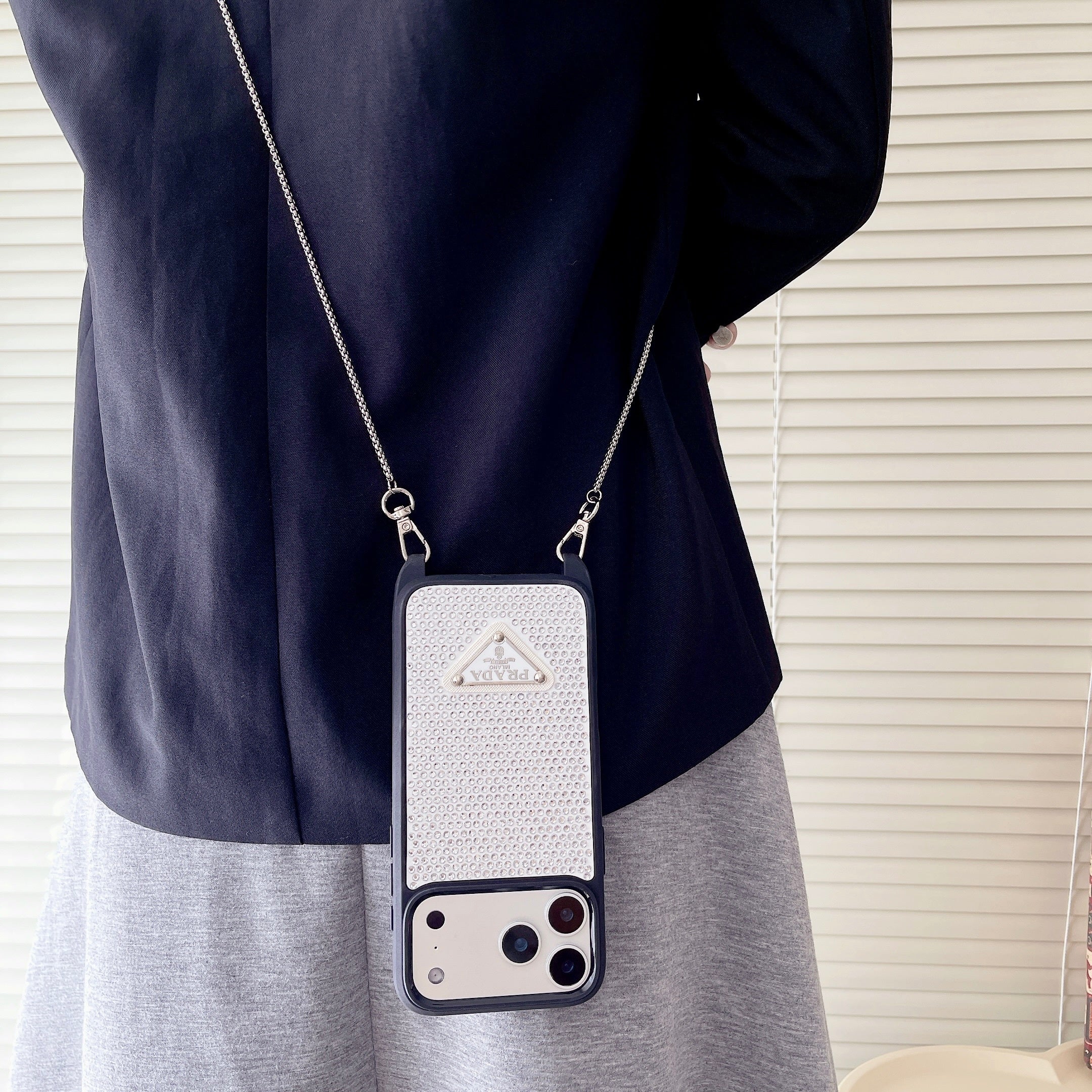 Prada Phone Case On Chain Iphone 12-17 / Pro / Pro Max / Plus / Air