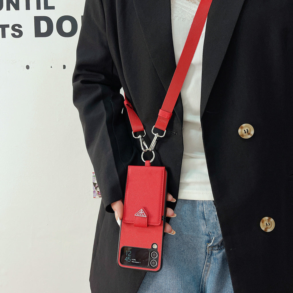 Crossbody Wallet Case Prada Style Samsung Z Flip 3/4/5/6/7