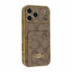 Electroplated Coach Card Holder Phone Case For Iphone 13-17 / Pro / Pro Max / Plus / Air