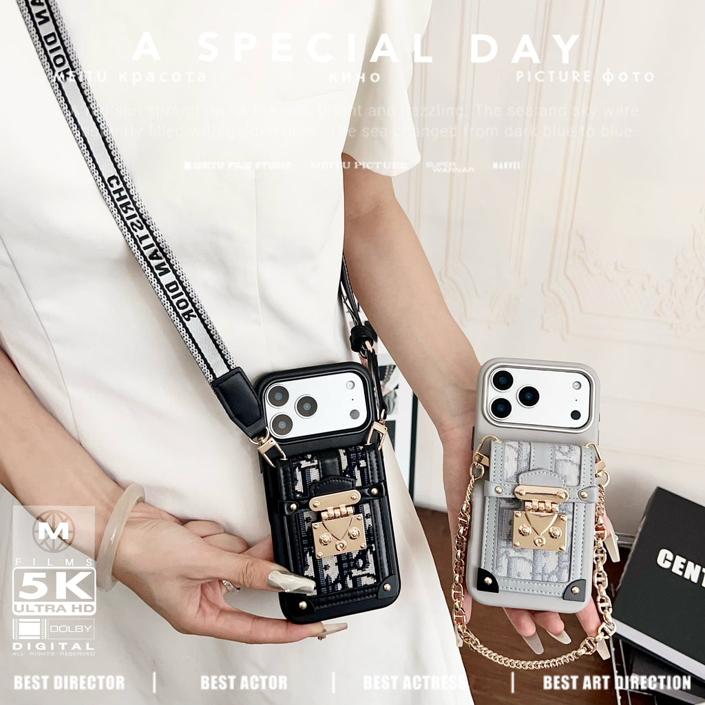 Fashion Dior Crossbody Phone Case Iphone 12-17 / Pro / Pro Max / Plus