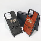 Fendi Card Holder Iphone Case Crossbody 12-16 Pro Max Plus