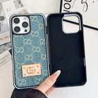 Gg Denim Iphone Case For 12-16 Pro Max