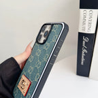 Gg Denim Iphone Case For 12-16 Pro Max