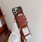 Fashion Cardholder Case Crossbody Strap For Iphone Case