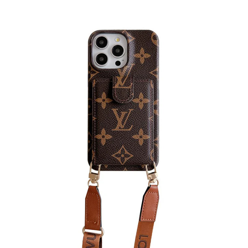 Fashion Cardholder Case Crossbody Strap For Iphone Case