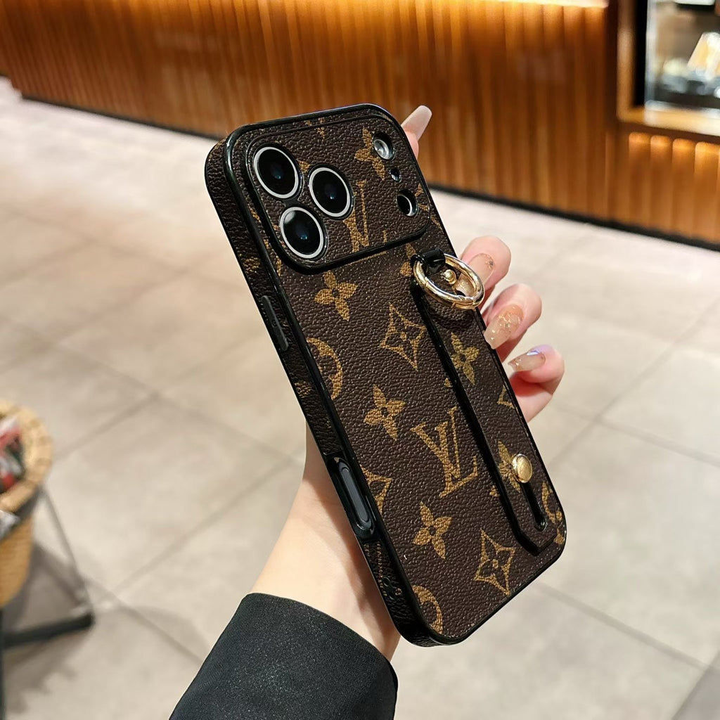 Lv Hand Strap Back Cover Case For 13-17 / Pro / Pro Max / Plus / Air