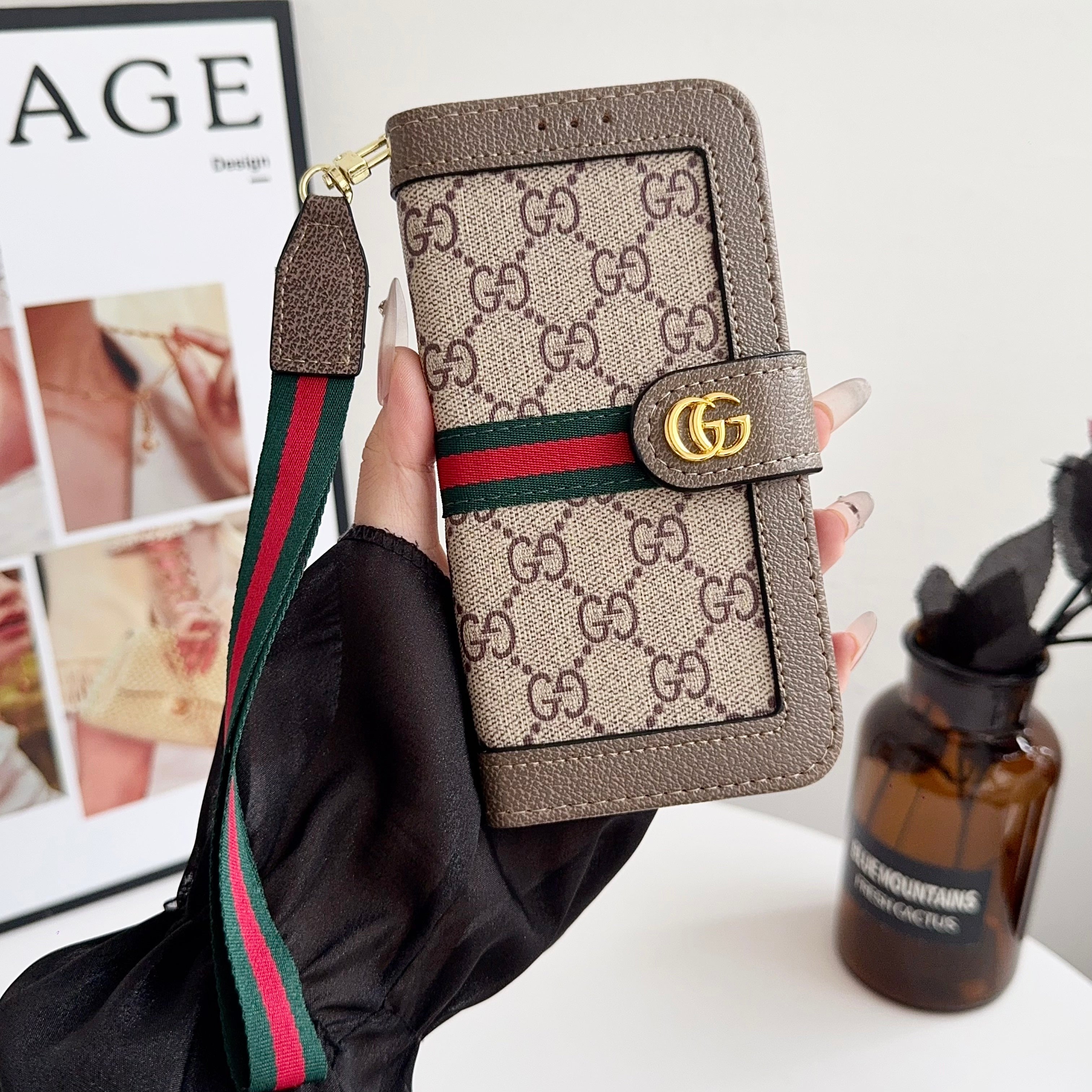 Louis Vuitton Flip Folio Iphone Case For 17/Pro/Pro Max/Air