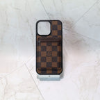 Louis V Magsafe Iphone Case Card Holder For 12-16 Pro Max Plus