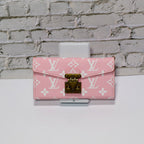 Lv Iphone Case Pink Monogram Crossbody Wallet For 17/ Pro/ Pro Max/ Air