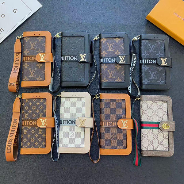 Lv Iphone Case Wallet Style For 12 13 14 15 16 Pro Max Plus Series / 18 Pro / 18 Pro Max