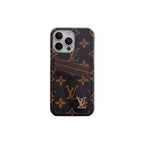 Lv Iphone Case Card Slot Accent Color For 11 12 13 14 15 16 Pro Max Plus Series