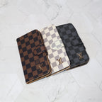 Classic Lv Leather Wallet Iphone Case 12-17 Pro Max Plus Air