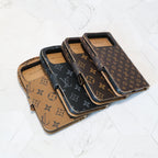 Classic Lv Leather Wallet Iphone Case 12-17 Pro Max Plus Air