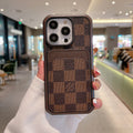 Lv Phone Case Card Holder Fashion Leather For Iphone 12 13 14 15 Pro Max Plus