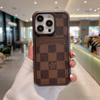 Lv Phone Case Card Holder Fashion Leather For Iphone 12 13 14 15 Pro Max Plus