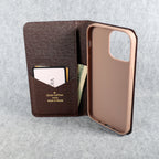 Louis Vuitton Phone Case Wallet For Iphone 12 13 14 15 16 Pro Max Plus Brown Monogram