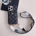 Louis Vuitton Phone Case Cards Holder Crossbody For 12 13 14 15 16 Pro Max Plus Models