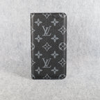 Louis Vuitton Wallet Phone Case For Iphone 11 12 13 14 15 16 Pro Max Plus Black Monogram