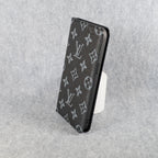 Louis Vuitton Wallet Phone Case For Iphone 11 12 13 14 15 16 Pro Max Plus Black Monogram