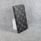 Louis Vuitton Wallet Phone Case For Iphone 11 12 13 14 15 16 Pro Max Plus Black Monogram