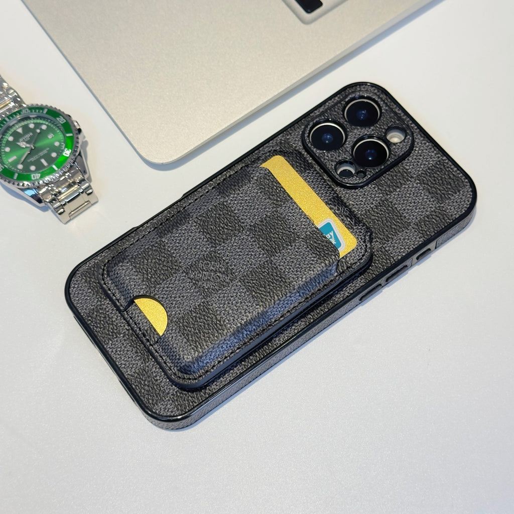 Lv Magsafe Iphone Case Magnetic Card Holder For 13-16 / Pro / Pro Max / Plus