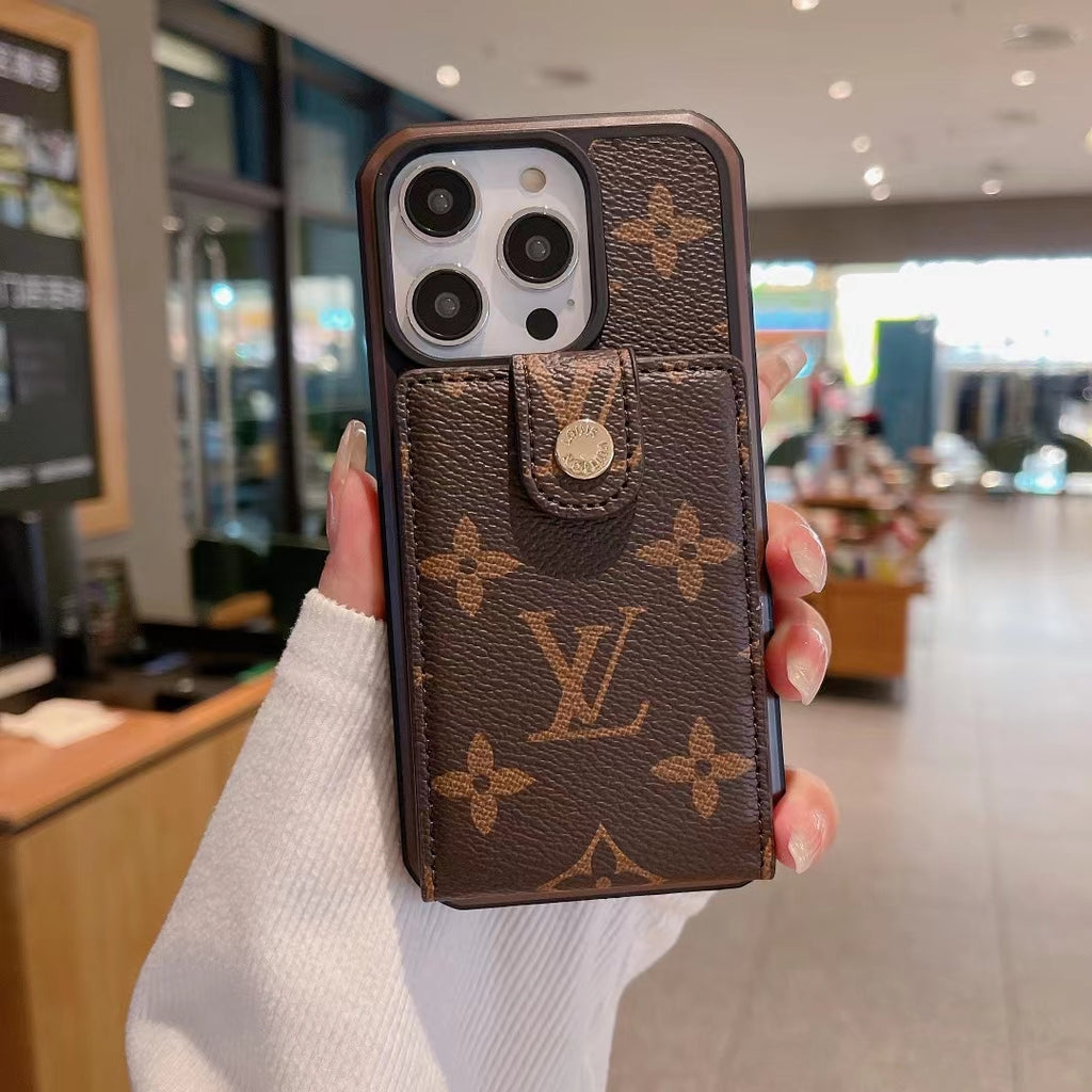 Lv Iphone Wallet Case Card Holder For 11 12 13 14 15 16 Pro Max Plus