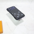 Black Monogram Lv Iphone Case For 12-17 Series