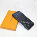 Black Monogram Lv Iphone Case For 12-17 Series