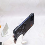 Black Monogram Lv Iphone Case For 12-17 Series