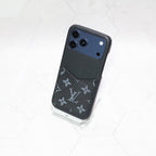 Black Monogram Lv Iphone Case For 12-17 Series