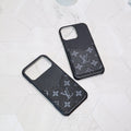 Black Monogram Lv Iphone Case For 12-17 Series