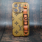 Lv Iphone Case With Strap Folding Style For 11 12 13 14 15 Pro Max Plus / Latte