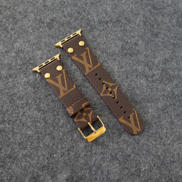 Designer Luxury Lv Band Apple Watch Series Brown Monogram
