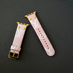 Pink Monogram Lv Iwatch Band