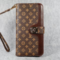 Lv Wallet Phone Case Samsung Galaxy S21 22 23 24 25 Ultra Plus Brown Small Monogram