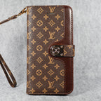 Lv Wallet Phone Case Samsung Galaxy S21 22 23 24 25 Ultra Plus Brown Small Monogram