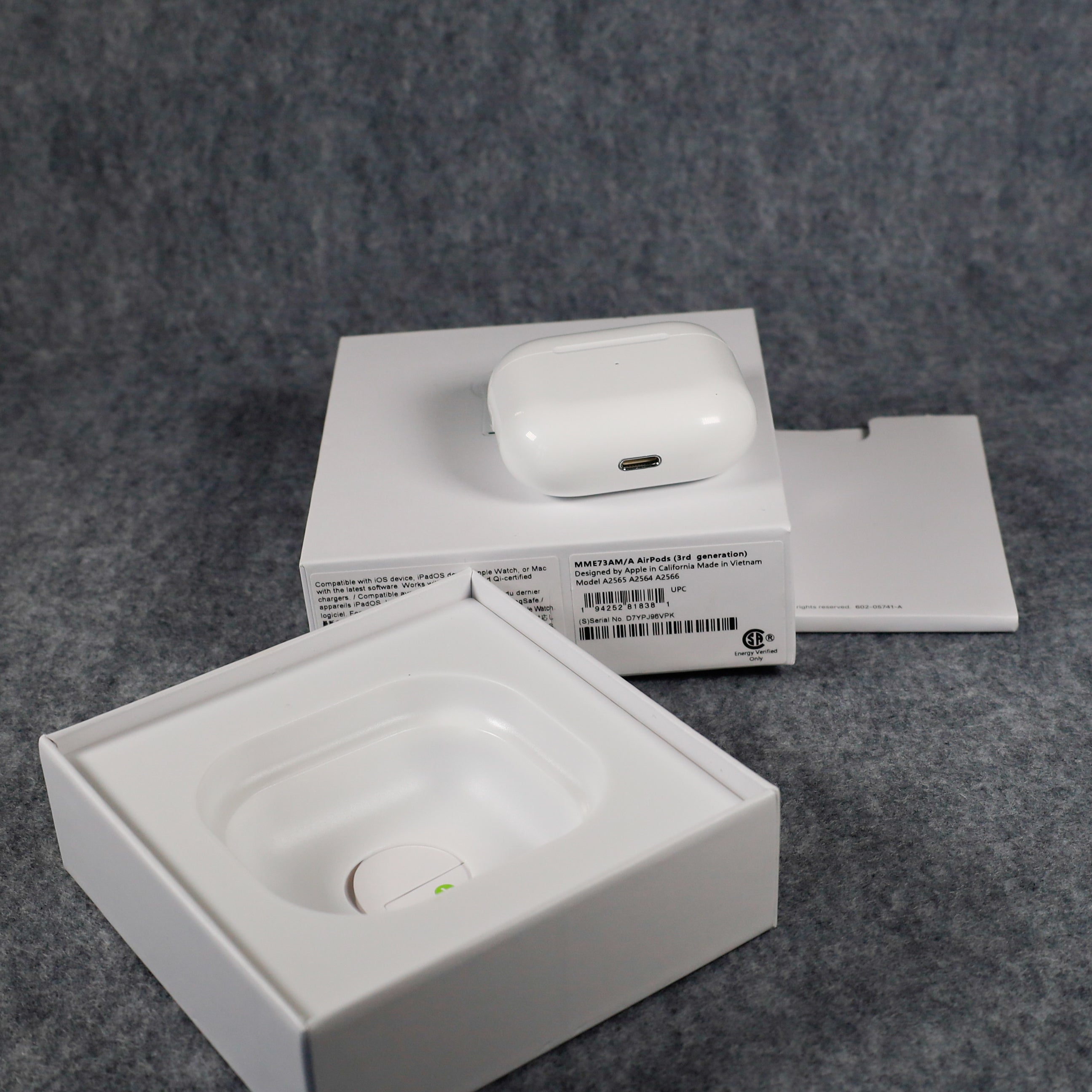 Airpods Earbuds 3Rd Generation Wireless Earphone Bluetooth Headphone Apple Headset Charger Box
